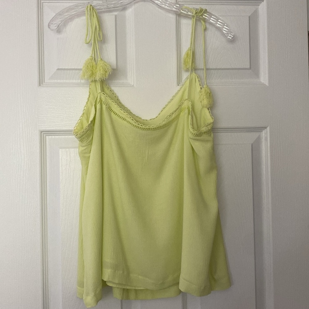 Vince Camuto Summer Green Tassel Tie Cami XL - Picture 4 of 4